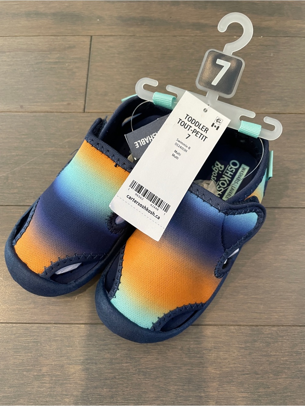 OshKosh B'gosh Toddler Gradient Water Shoes - Navy, Orange, Teal